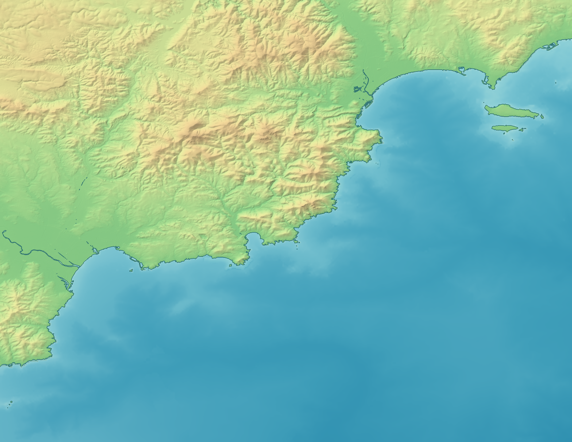 Relief régional de Var Est.